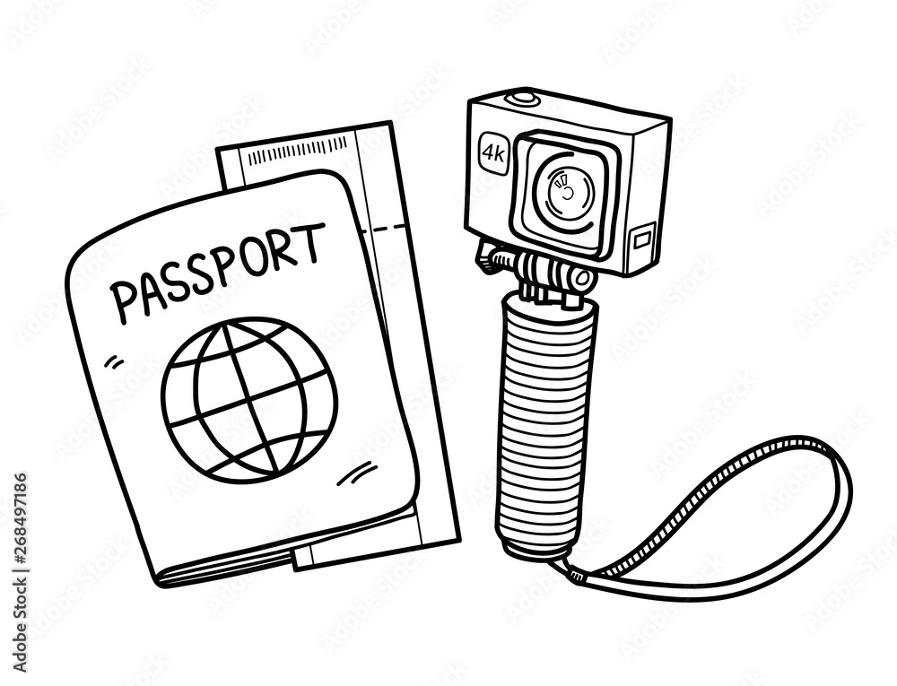 passport photo clipart of camera