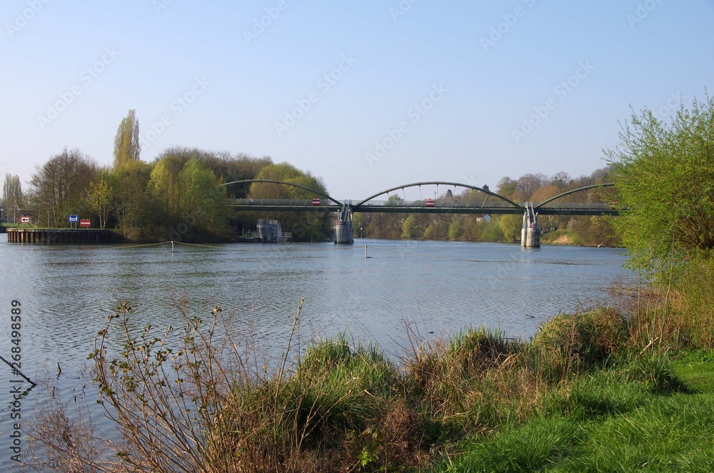 The river Oise near Paris in France, Europe