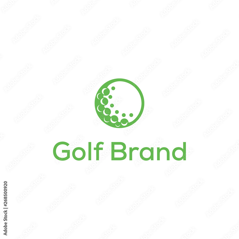 golf ball vector logo design