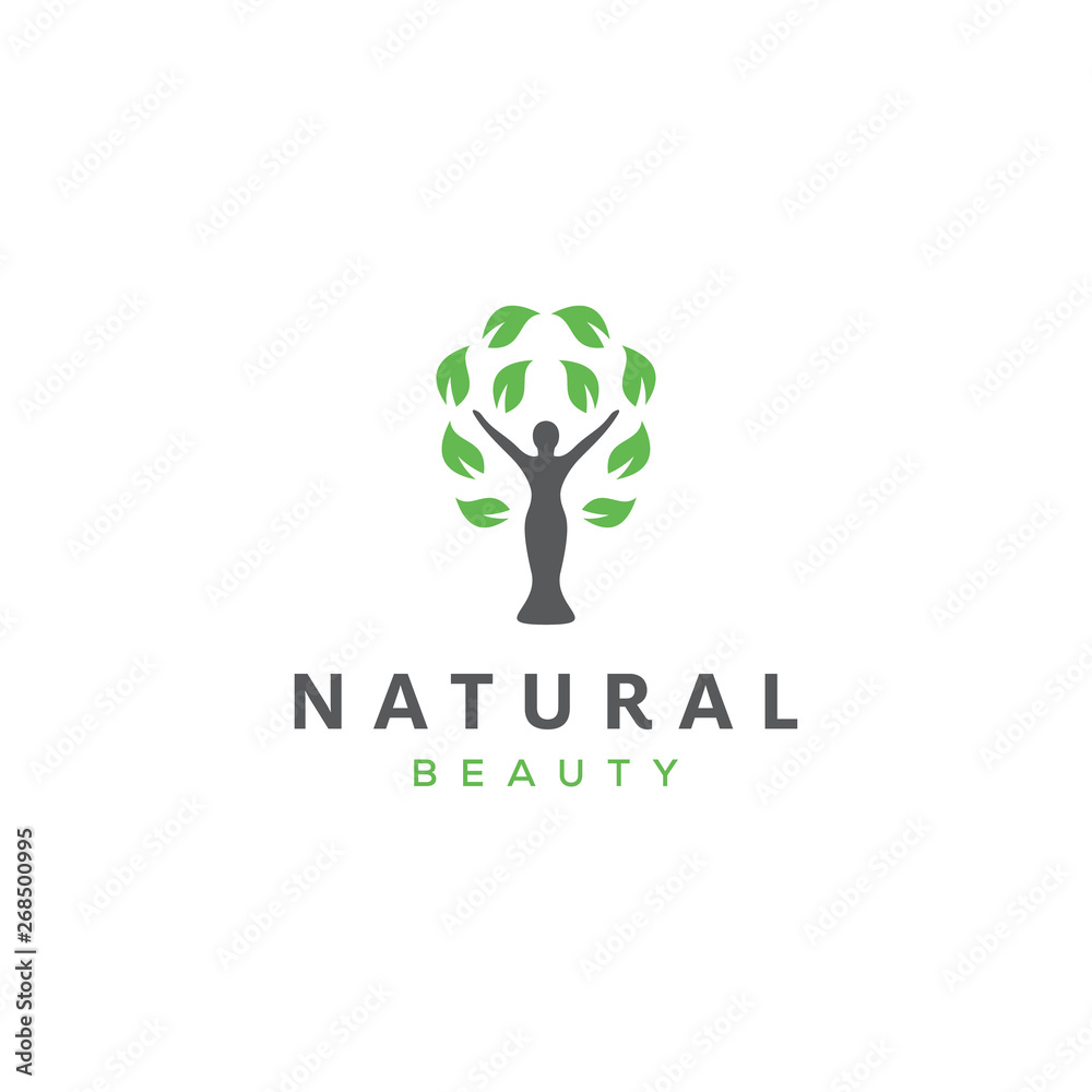 natural beauty vector logo design natural beauty vector logo design