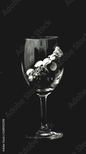Liqueur glass - wine glas -full of sea shell drink