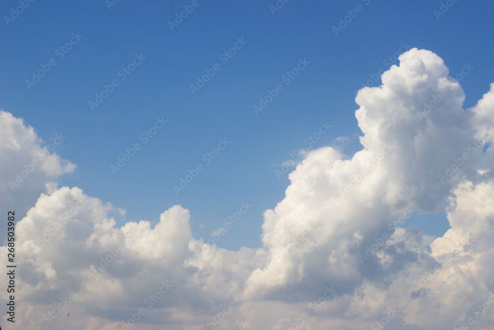 beautiful blue summer sky with white fluffy clouds beautiful blue summer sky with white fluffy clouds