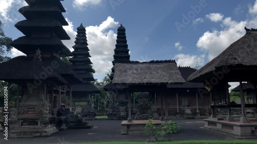 Taman Ayun Temple pagodas on The Bali. Henk Schulte Nordholt wrote in his book Negara Mengwi that Taman Ayun was renovated in 1750. The architect’s name is given as Hobin Ho. photo