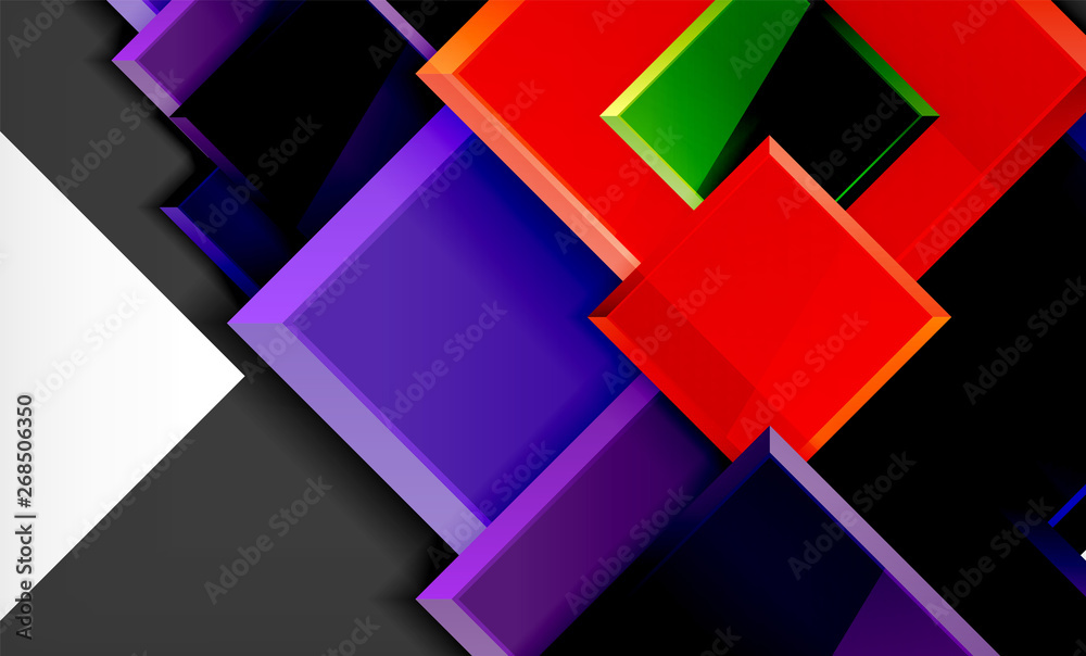 Bright colorful square shape blocks geometrical background Bright colorful square shape blocks geometrical background
