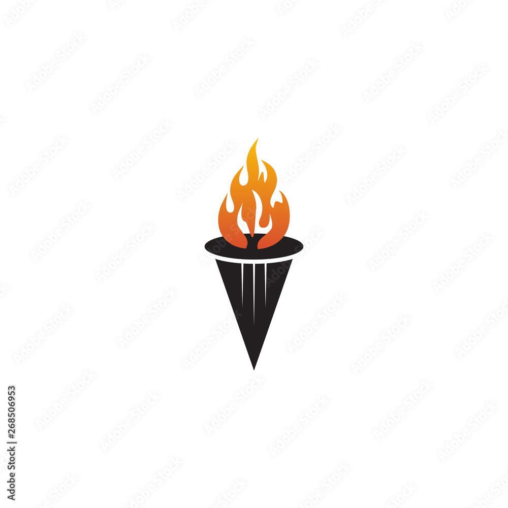 Torch logo inspiration vector template Torch logo inspiration vector template