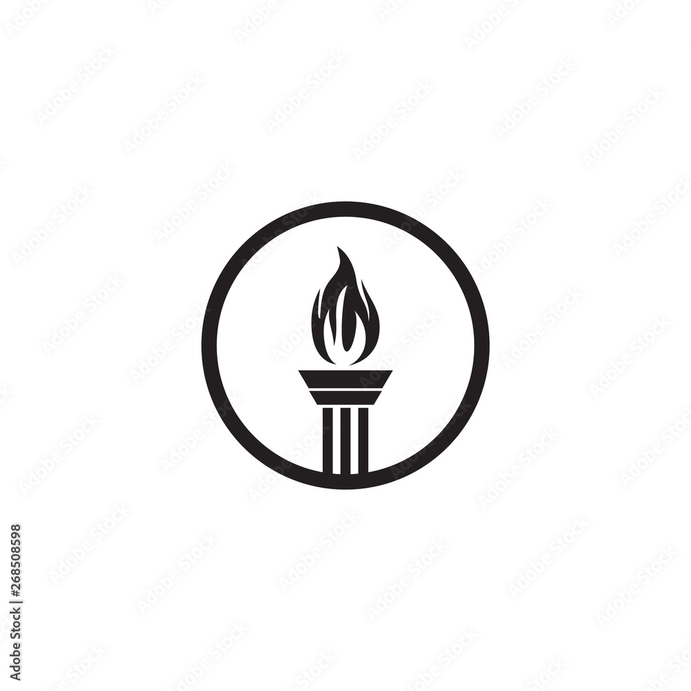 Torch logo inspiration vector template Torch logo inspiration vector template