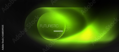 Neon glowing techno lines, hi-tech futuristic abstract background template