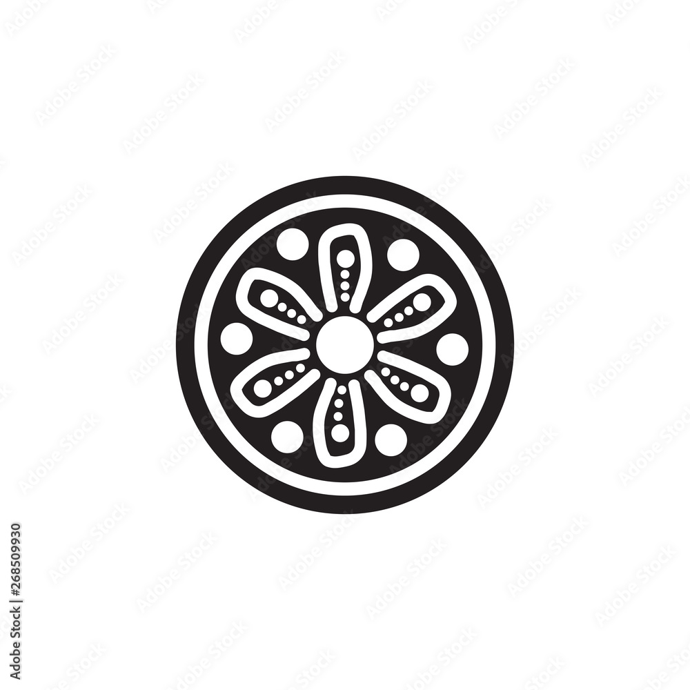 Aboriginal art logo design icon vector template