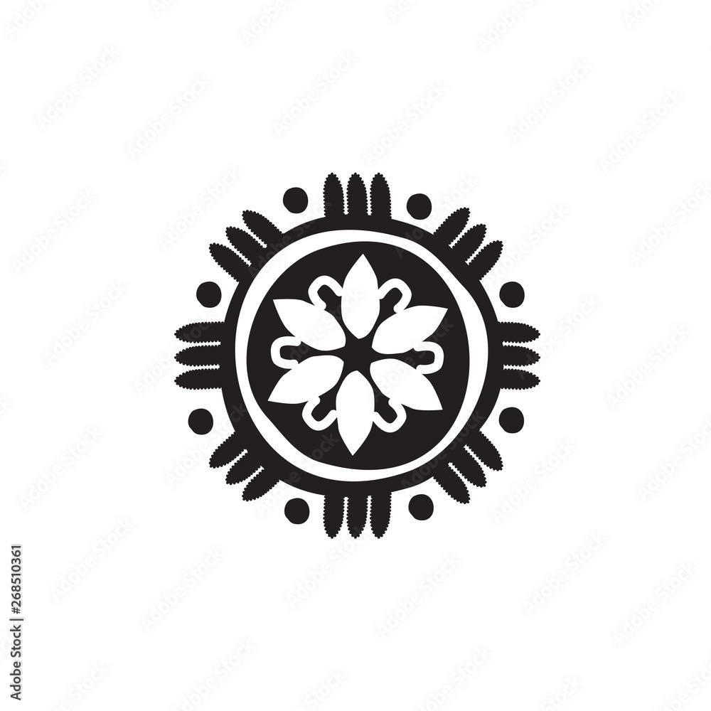 Aboriginal art logo design icon vector template
