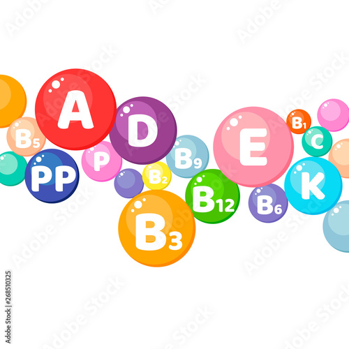 Infographics. Circle. Vitamins, minerals, nutrients on white background. medical banner, poster.
