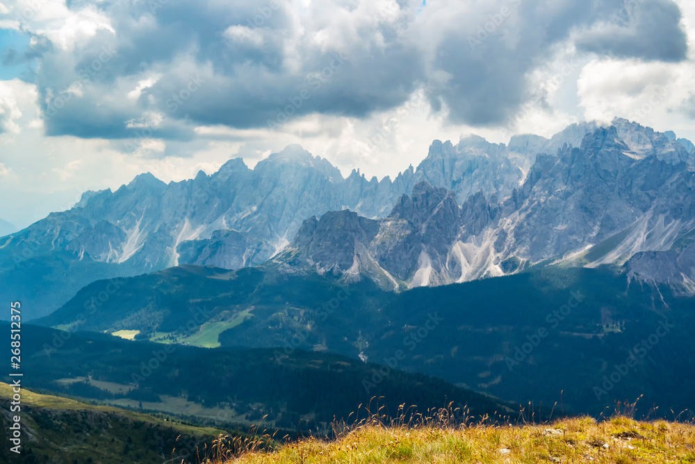High mountain landscape of the Italian Dolomites Trentino Alto Adige