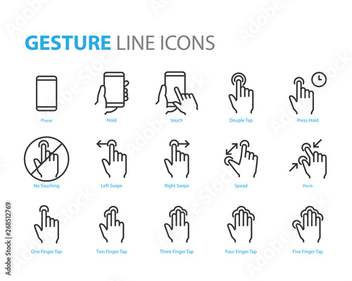 set of phone icons, such as hand, app, phone, tap, touch, laptop, computer