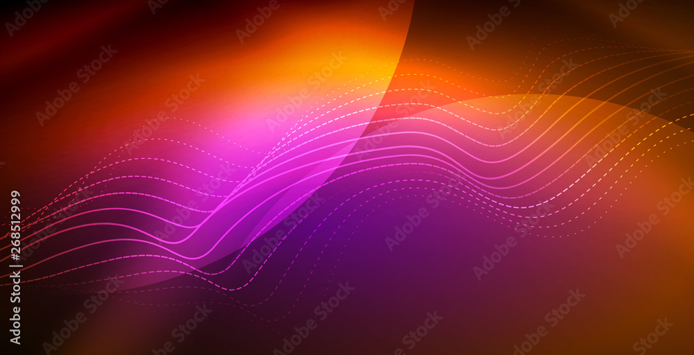 Neon wave background