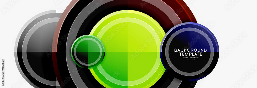 Circular pattern, abstract circles composition Circular pattern, abstract circles composition