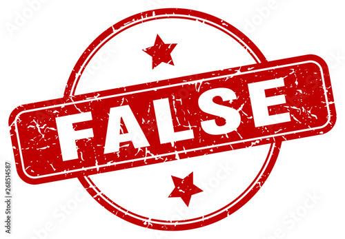 false sign