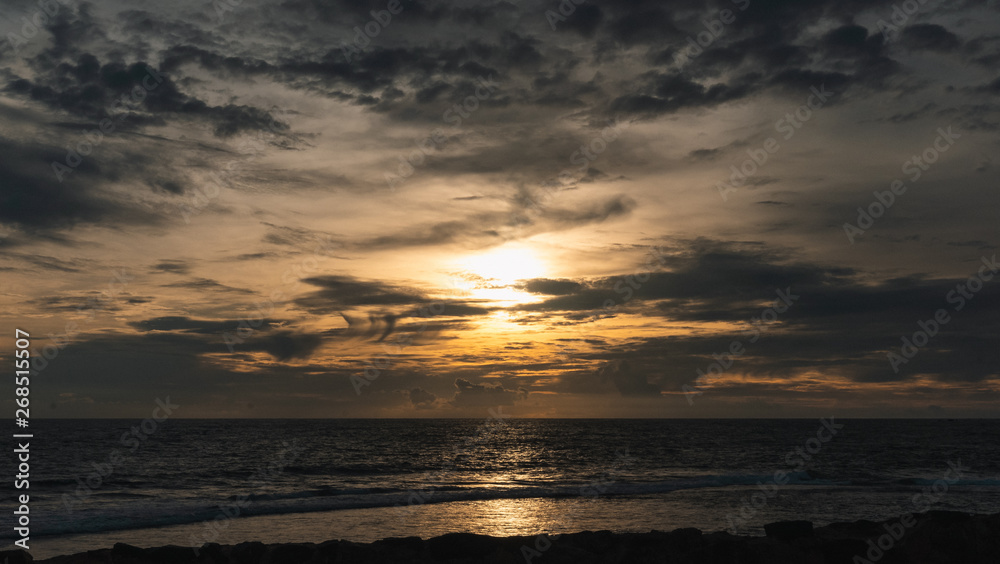 sunset over the sea