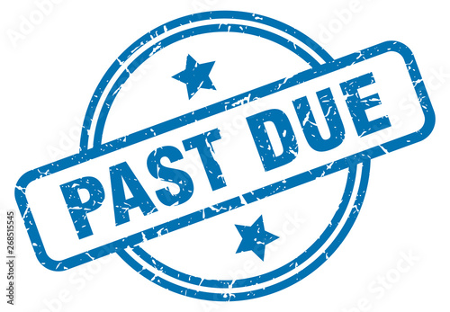 past due grunge stamp