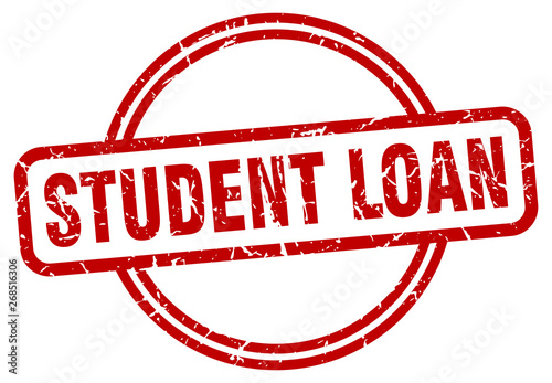 student loan grunge stamp