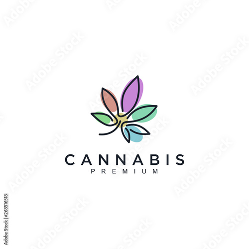 Cannabis logo design concept. Universal cannabis logo.