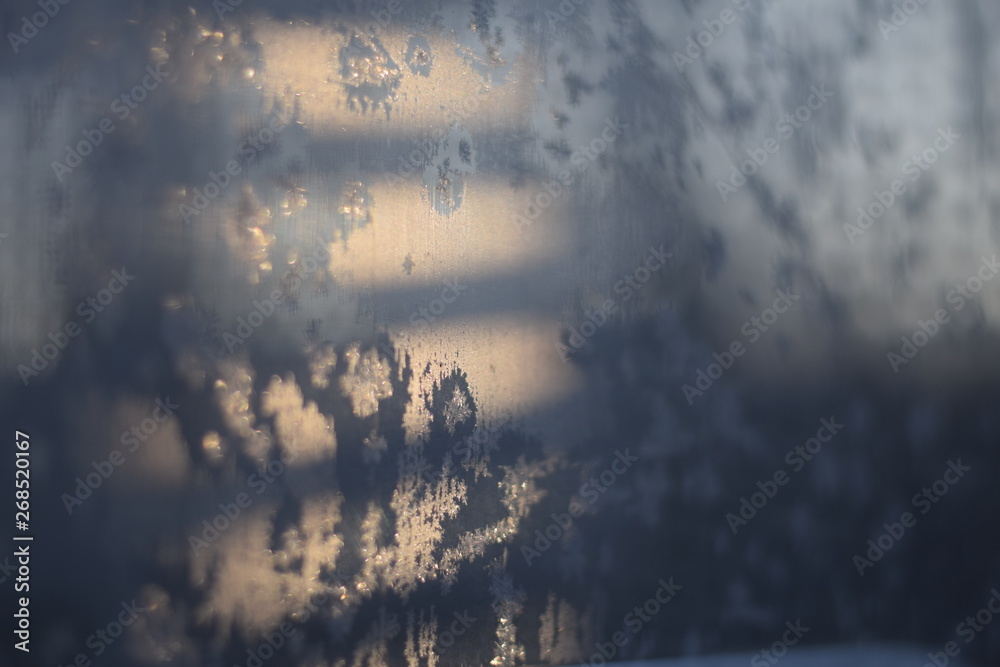 Naklejka premium Frozen window