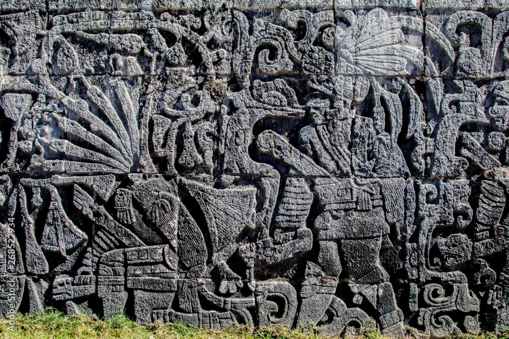 ancient maya stone carvings