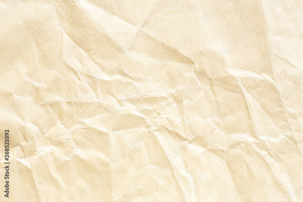 Obraz premium Old Crumpled brown paper texture