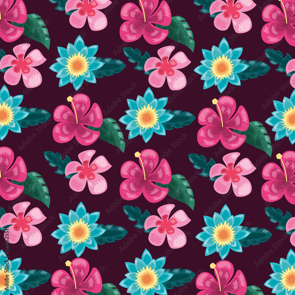 tropical leaves dark background