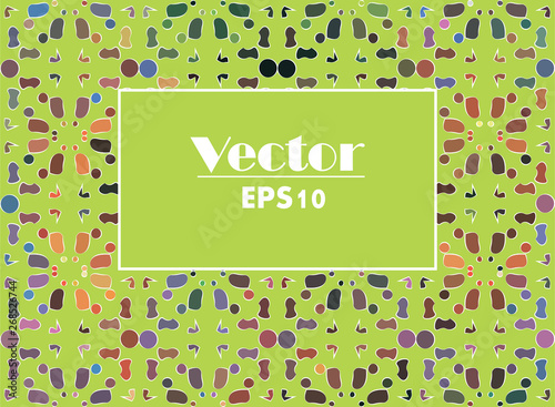 vector flower green stylized ornament postcard brochures swatch graphic or concept design