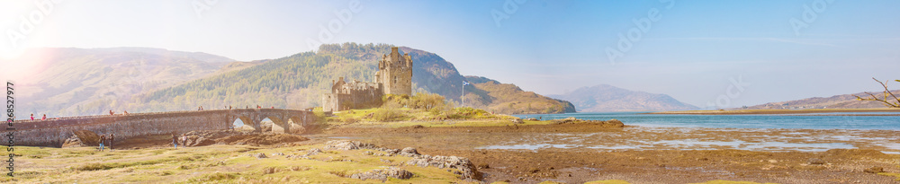 Eilean Donan Castle (Eilean Donnain) near Dornie Highlands Isle of Skye Scotland