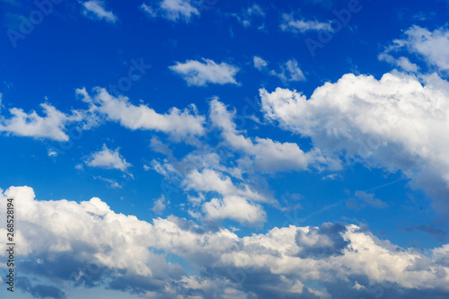 Fototapeta Naklejka Na Ścianę i Meble -  Clouds against blue sky. Dramatic background.