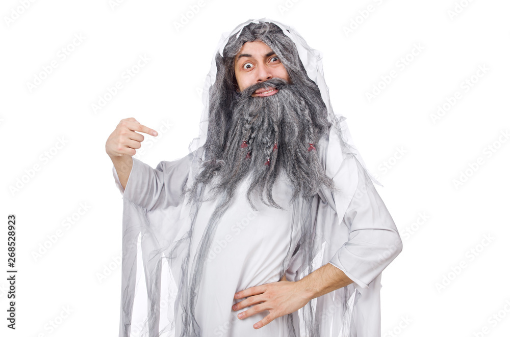 Funny old man isolated on white Funny old man isolated on white