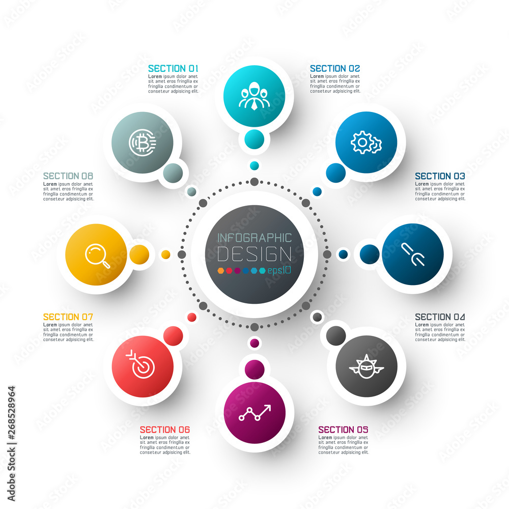 Abstract business infographics step options template. Abstract business infographics step options template.