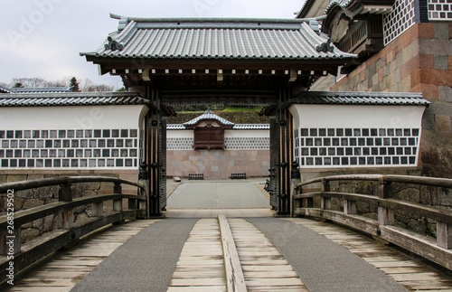 Entrance at Kanazawa Castle in Kanazawa  Ishikawa Prefecture  Japan