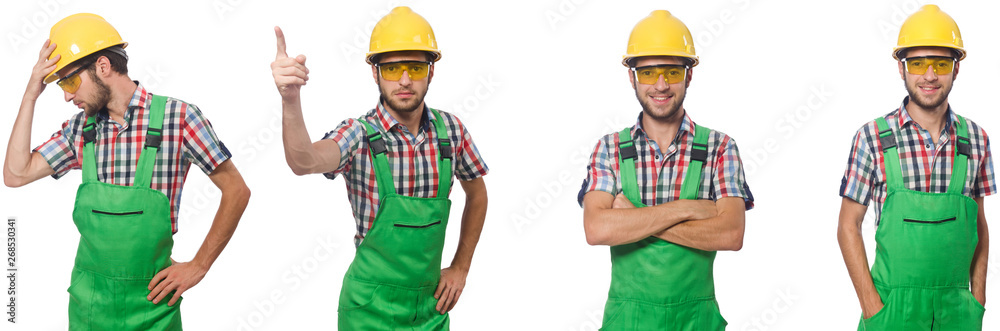 Industrial worker isolated on white Industrial worker isolated on white