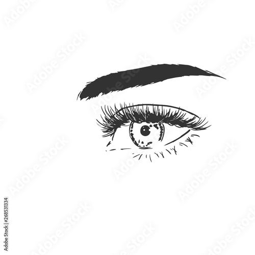 fashion illustration with beautiful eye