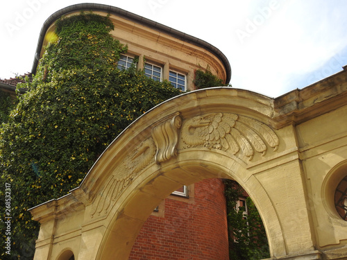 Beautiful villa with bas-relief in Europe