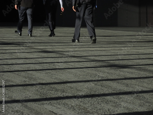 People walking inside a building