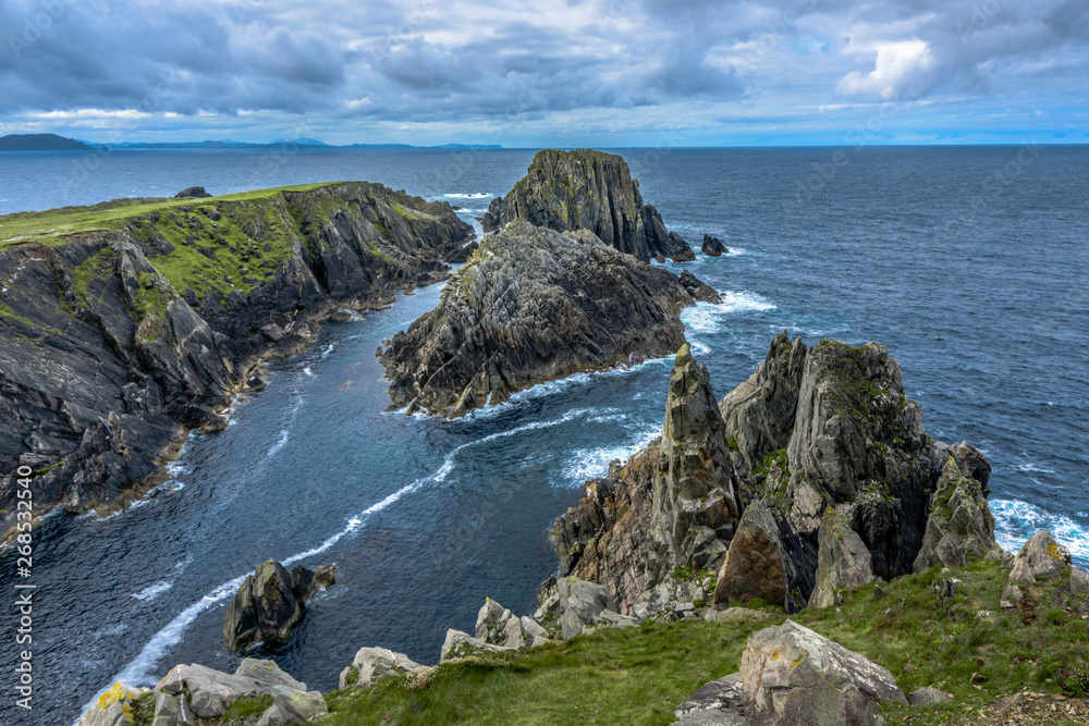 Rocks at Hell's Hole, Malin Head, Inishowen Peninsula, County Donegal, Ireland