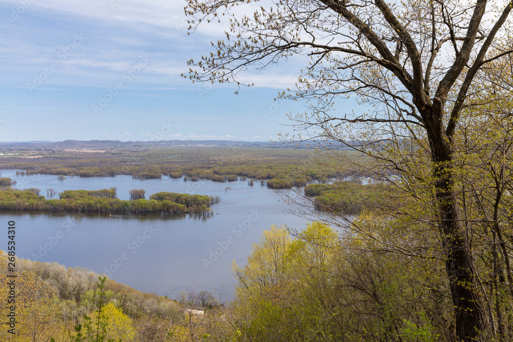 Mississippi River Scenic Landscape In Spring Mississippi River Scenic Landscape In Spring