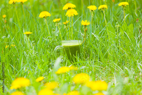 Green cocktail gives us nature from the bowels of the earth.