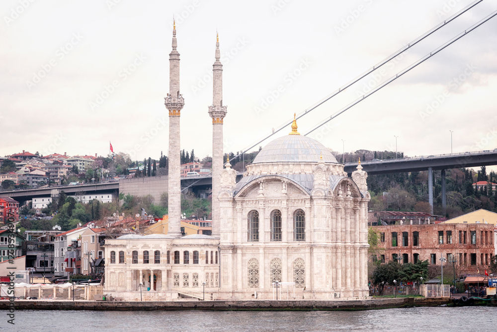 Grand Imperial Mosque of Sultan Abdulmecid or Ortaköy Mosque, stanbul, Turkey.