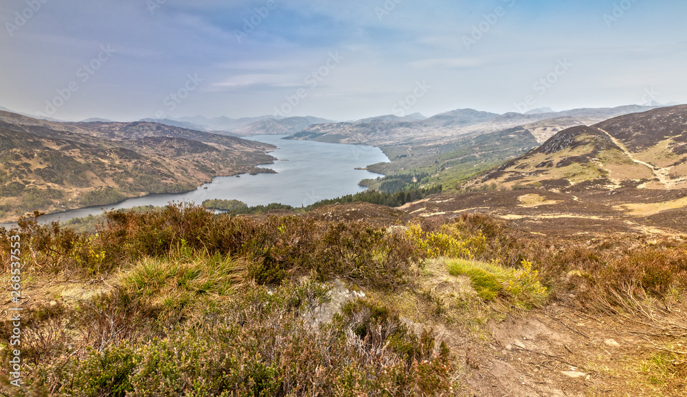 Panorama View from Ben A'an in the Highlands of Scotland