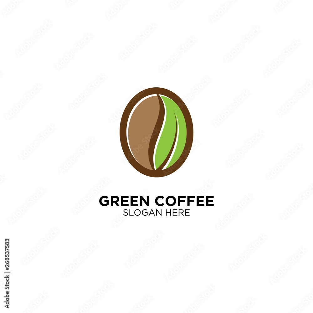 Green Coffee Logo Design Vector Green Coffee Logo Design Vector