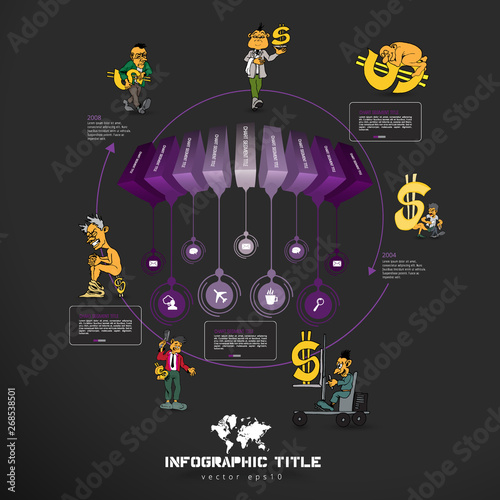 Business infographic elements data visualization vector design.
