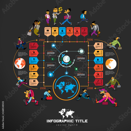 Business infographic elements data visualization vector design.