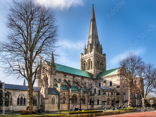 Chichester Cathedral was founded in 1075 as a Cathedral but was consecrated in 1108 as The Church of the Holy Trinity. 