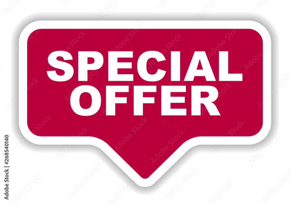red vector banner special offer red vector banner special offer