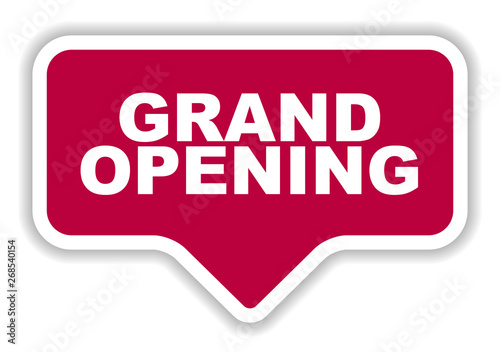 red vector banner grand opening