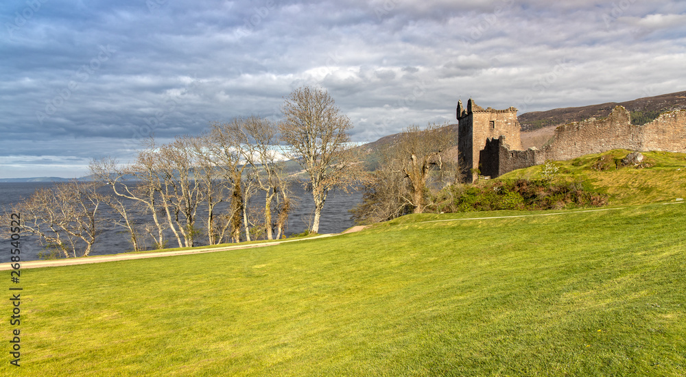 Urquhart Castle and Loch Ness in Scotland