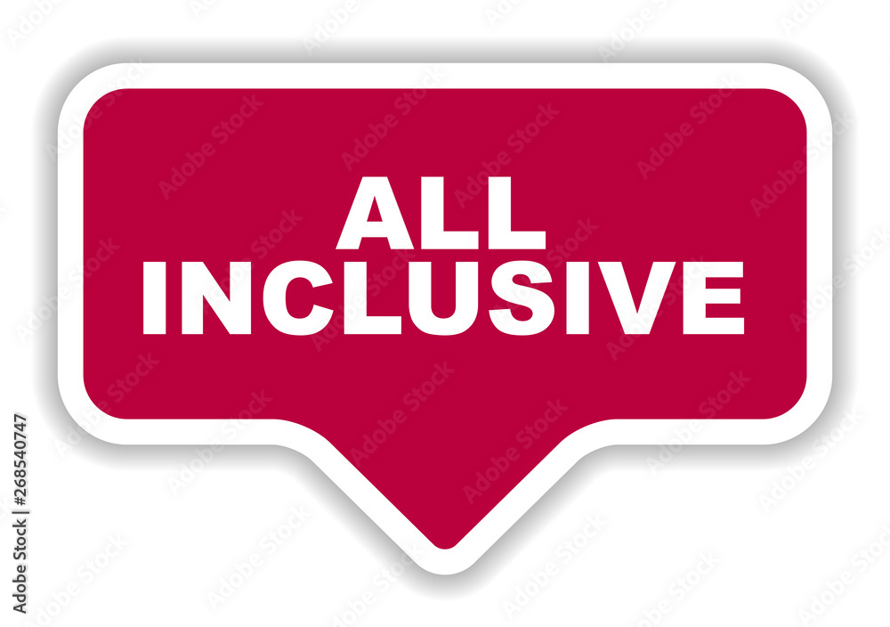 red vector banner all inclusive red vector banner all inclusive